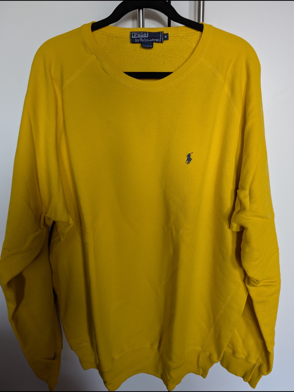 Polo Ralph Lauren Men's 100% Cotton Yellow Crewneck Sweatshirt Size XL